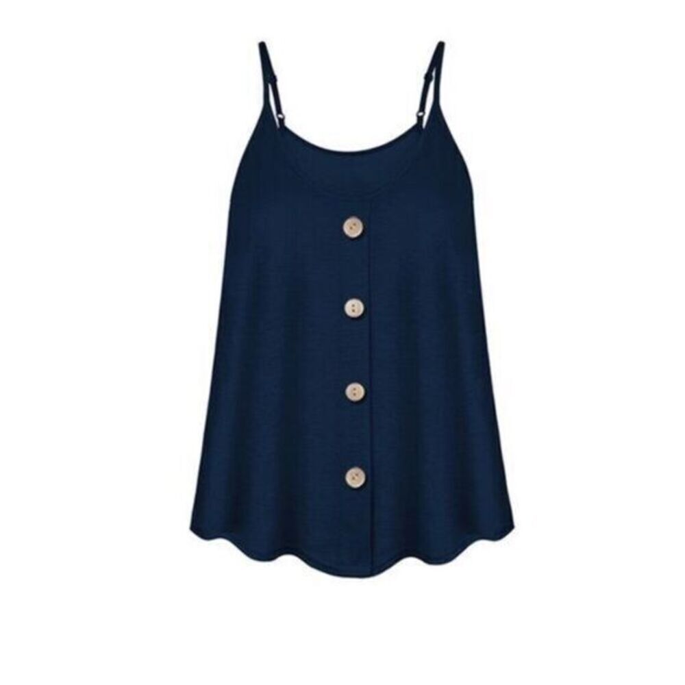 Love U Dear Plus Size Tank sz 1X Navy NWOT # E214
